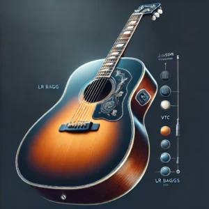 The Gibson J-45 Standard acoustic-electric guitar with a round-shoulder dreadnought shape, sunburst finish, LR Baggs VTC pickup system, and vintage tuners for 2025.