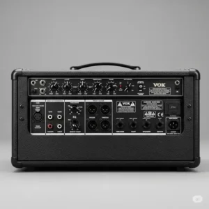 Rear panel of a vox bass guitar amp, highlighting various inputs and outputs for seamless connectivity.