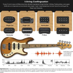 "Comparison of different pickup types on a top-rated best 5 string bass."