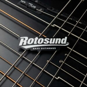 The official Rotosound logo presented alongside a set of their renowned rotosound bass strings.