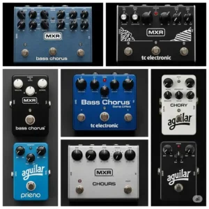 A vintage Electro-Harmonix Bass Clone chorus pedal, showcasing its classic design and the enduring appeal of older bass chorus units.