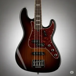 Full body shot of a Sandberg California TM series bass guitar, highlighting its classic design and ergonomic contours. This sandberg bass california is perfect for bass players seeking quality.