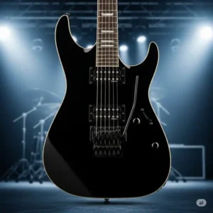 An LTD H Series electric guitar with a distinctive body shape, ready for rock and metal genres. ltd guitar bass