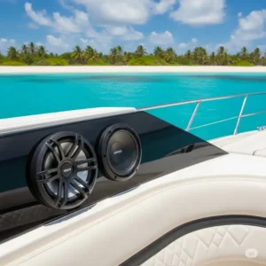 Exceptional sound dispersion and audio quality from marine bass speakers, delivering immersive and clear low-frequency sound across your boat.