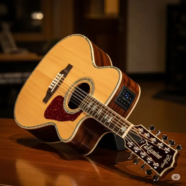 a beautiful Takamine 12 string guitar