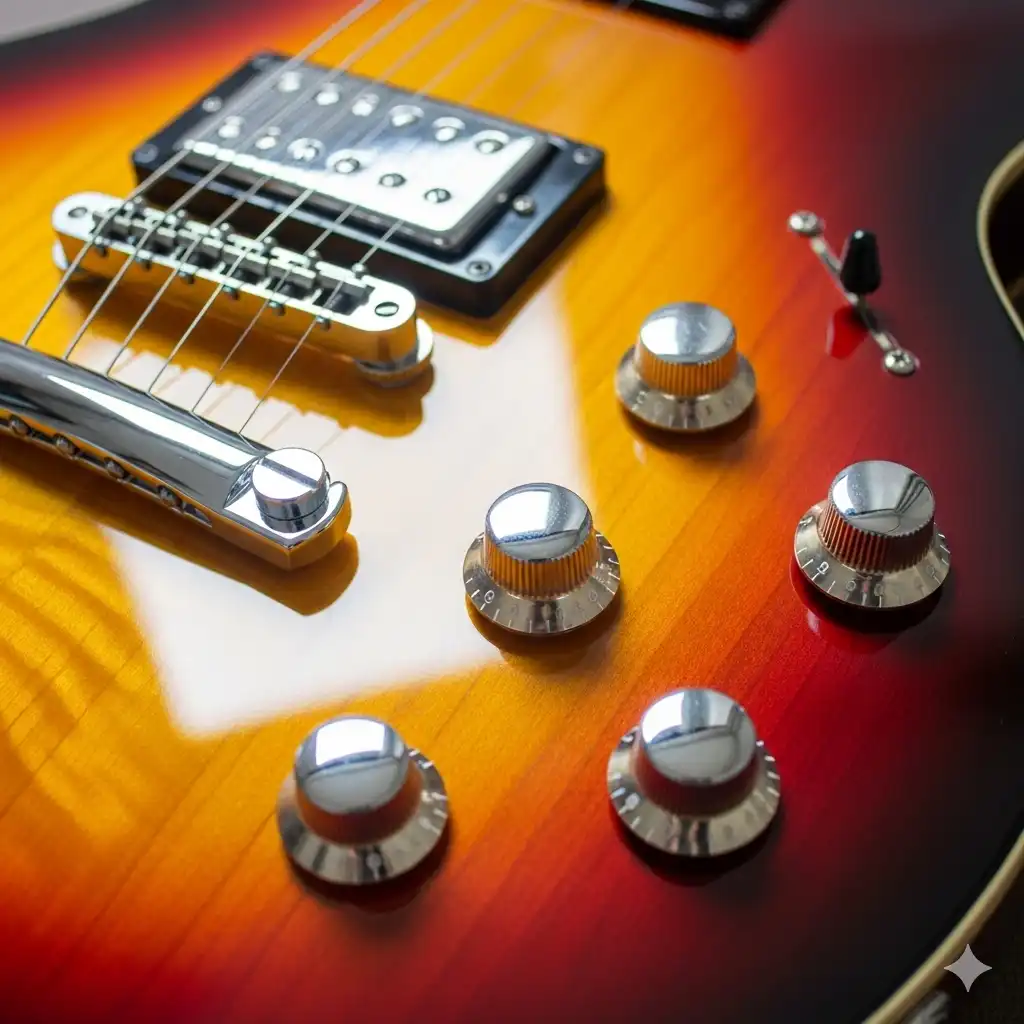 A detailed illustration of a Jay Turser headstock featuring the logo and tuning machines.