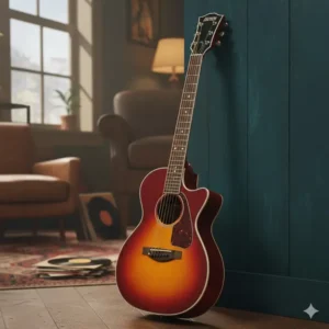 The larger Concert-sized version of the affordable Gretsch jim dandy guitar, ideal for strumming and fingerstyle.