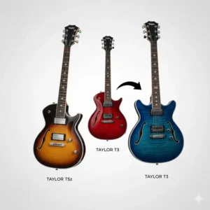 A musician performing live on stage with a versatile taylor electric guitar, demonstrating its gig-ready performance.