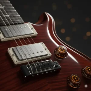 The electronics layout and 85/15 humbucking pickups of a classic prs guitar.