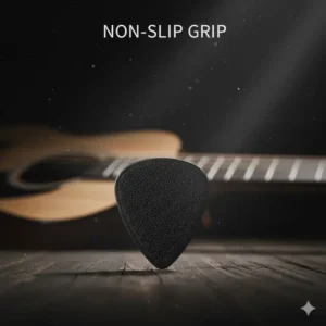 Close-up of non-slip texture on the best plectrums designed for a secure grip.