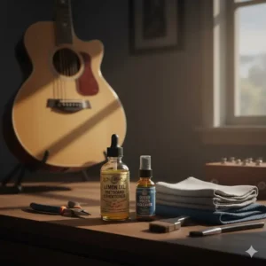 Guitar maintenance and cleaning supplies considered the best guitar accessories for long-term care.