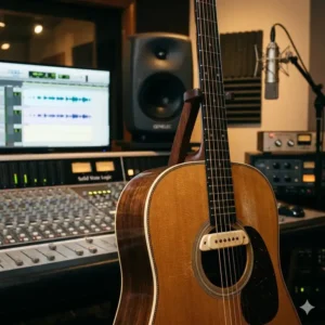 An illustrated diagram showing the internal components and technology of the best sound hole pickups for recording studio.