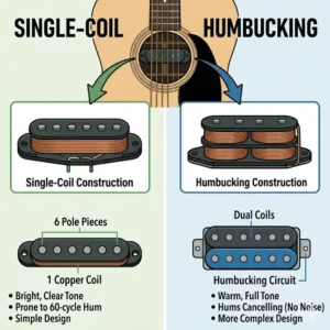 Step-by-step visual guide on how to safely install a sound hole pickup on a guitar.