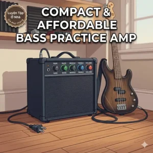 A compact affordable bass amp designed for quiet home practice sessions.